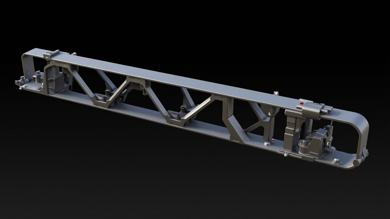 Modelo CAD de referencia del boom P&H 4100XPC